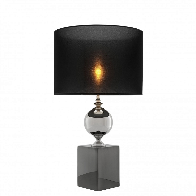 Настольная лампа Eichholtz Table Lamp Trowbridge M Никель Черный в Саратове | Loft Concept 