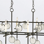 Люстра подвесная с 8-ю лампами и стеклянными круглыми подвесками Currey & Company варинант исполнения - 6 | Loft Concept в Саратове