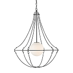 Подвесной светильник из тонких прутьев в форме колокола Forged Thin Rods варинант исполнения - 1 | Loft Concept в Саратове