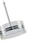 Подвесной светильник с прозрачным плафоном цилиндрической формы из акрила и стекла с пультом для регулировки света Glass Lamp Chromium варинант исполнения - 1 | Loft Concept в Саратове