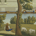 Обои ручная роспись Monuments of Paris Roberts on Sepia scenic paper варинант исполнения - 1 | Loft Concept в Саратове