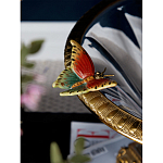 Чаша из прозрачного стекла с бронзовым рельефным ободком Eden Garden варинант исполнения - 5 | Loft Concept в Саратове