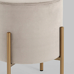 Бежевый пуф на золотистых ножках SANJAY варинант исполнения - 3 | Loft Concept в Саратове