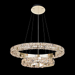 Люстра из 2-х колец с мозаичным хрустальным оформлением Sparks of Crystal варинант исполнения - 1 | Loft Concept в Саратове