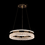 Люстра в виде кольца золотого цвета с прозрачными вставками Radiant Rail варинант исполнения - 3 | Loft Concept в Саратове