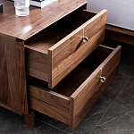 Прикроватный деревянный столик с ящиками Moon Walnut Furniture варинант исполнения - 3 | Loft Concept в Саратове