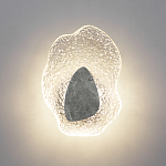 Бра с волнообразным стеклянным плафоном и вставкой из мрамора Liquid Stone варинант исполнения - 3 | Loft Concept в Саратове