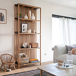 Стеллаж из дерева и метала Furniture Gutter and Lattice Rack варинант исполнения - 7 | Loft Concept в Саратове