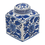 Ваза с крышкой в китайском стиле Oriental Blue & White Ornament Vases варинант исполнения - 1 | Loft Concept в Саратове