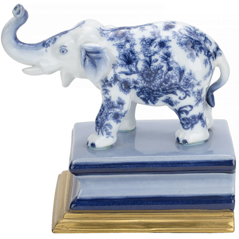 Держатель для книг The blue elephant Белый Голубой Коричневый Держатель для книг The blue elephant Белый Голубой Коричневый в Саратове | Loft Concept