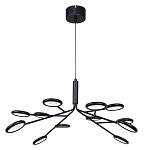 Люстра черного цвета с 12-ю круглыми плафонами Bendik Lighting варинант исполнения - 1 | Loft Concept в Саратове