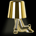 Настольная лампа фигурная золотого цвета с гладким абажуром Высота 17 см Sophia варинант исполнения - 5 | Loft Concept в Саратове