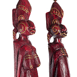 Комплект из 2-х деревянных статуэток Asmat Statuettes Red варинант исполнения - 3 | Loft Concept в Саратове