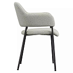 Стул мягкий с подлокотниками Chair Gray Upholstery Boucle варинант исполнения - 2 | Loft Concept в Саратове