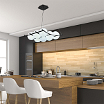 Люстра подвесная с 9-ю плафонами в форме шара Yarvi варинант исполнения - 2 | Loft Concept в Саратове