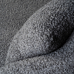 Кушетка серая с обивкой букле Thalia Grey Boucle Sofa варинант исполнения - 2 | Loft Concept в Саратове