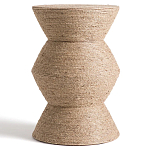 Приставной стол с отделкой из джута Juti D30 см варинант исполнения - 2 | Loft Concept в Саратове