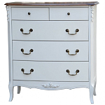 Высокий деревянный комод в стиле прованс Montmartre Provence Chest of Drawers варинант исполнения - 1 | Loft Concept в Саратове