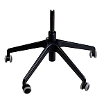 Стул с мягкой бежевой обивкой из велюра и подъемно-поворотным механизмом на черных колесиках Harper Beige варинант исполнения - 4 | Loft Concept в Саратове