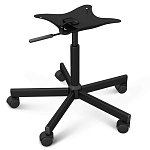 Стул с мягкой черной обивкой из велюра и подъемно-поворотным механизмом на колесиках Harper Black варинант исполнения - 4 | Loft Concept в Саратове