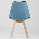Стул с мягким велюровым сиденьем Arvika Blue варинант исполнения - 4 | Loft Concept в Саратове