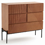 Комод с геометрическим рисунком на ящиках Anders Dark Wood варинант исполнения - 1 | Loft Concept в Саратове