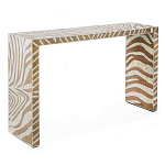 Консоль Дизайнерская Kenya Console ZEBRA Bone Inlay Beige варинант исполнения - 3 | Loft Concept в Саратове