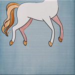 Плитка с узором Девочка единорог варинант исполнения - 6 | Loft Concept в Саратове