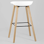 Барный стул на ножках из натурального дерева Boras White варинант исполнения - 5 | Loft Concept в Саратове