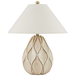 Настольная лампа с волнистым узором и абажуром в форме конуса Macrame варинант исполнения - 3 | Loft Concept в Саратове