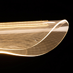 Люстра линейная с прозрачным волнообразным плафоном Wave Line варинант исполнения - 7 | Loft Concept в Саратове