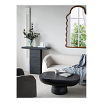 Столик кофейный черного цвета с овальной столешницей и круглым основанием Black Dalmen Table варинант исполнения - 4 | Loft Concept в Саратове