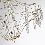 Люстра подвесная из металла с прозрачными подвесками из хрусталя Quasar 93 варинант исполнения - 3 | Loft Concept в Саратове