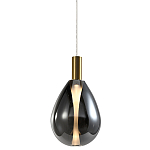 Подвесной светильник со стеклянным плафоном в форме капли дымчатого цвета NAOMI drop smoke варинант исполнения - 1 | Loft Concept в Саратове
