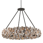 Люстра круглая с абажуром из устричных раковин Sea Ravens варинант исполнения - 2 | Loft Concept в Саратове