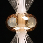 Подвесной светильник с вертикальной композицией из прозрачных и янтарных стеклянных шаров и ромбов Gabriel Scott Luna варинант исполнения - 17 | Loft Concept в Саратове