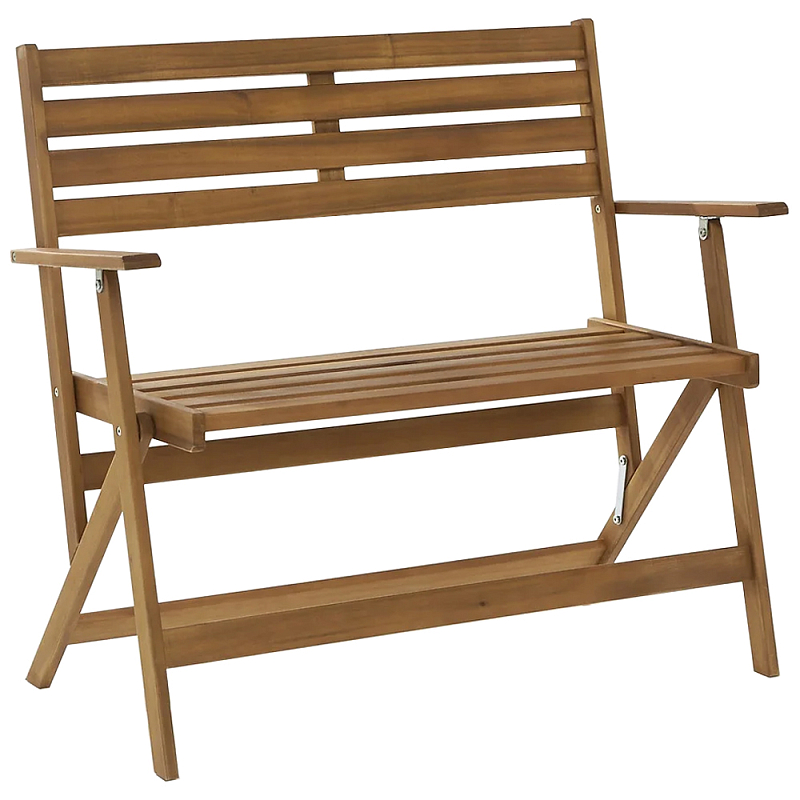 Деревянная садовая скамейка складная Gary Wood Bench Коричневый Деревянная садовая скамейка складная Gary Wood Bench Коричневый в Саратове | Loft Concept