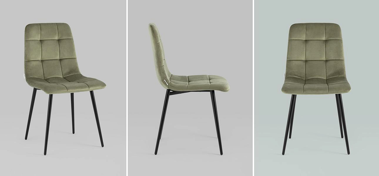 Стул NANCY Chair Пыльно-Оливковый Велюр Стул NANCY Chair Пыльно-Оливковый Велюр - Loft-Concept в Саратове