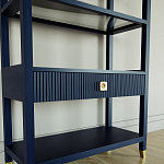 Стеллаж Elsa Dreams Blue со стеклянными полками и ящиком варинант исполнения - 5 | Loft Concept в Саратове