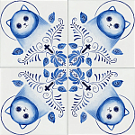 Плитка с узором Котики варинант исполнения - 1 | Loft Concept в Саратове