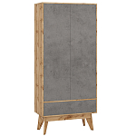 Шкаф с фасадом цвета серый бетон Grace of Furniture варинант исполнения - 1 | Loft Concept в Саратове