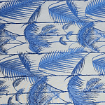 Мебельная ткань Вышивка синий принт 280 см T2-136 варинант исполнения - 1 | Loft Concept в Саратове