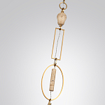 Подвесной светильник с плоским прозрачным плафоном и декоративной вставкой из текстурного камня Tectona  варинант исполнения - 7 | Loft Concept в Саратове