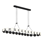 Люстра овальная с круглыми светодиодными источниками света Maxine Light варинант исполнения - 7 | Loft Concept в Саратове