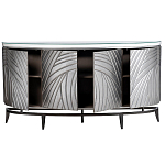 Комод фактурный серебристый с дверцами Silver Chest of Drawers варинант исполнения - 2 | Loft Concept в Саратове