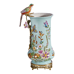 Ваза с птичкой из фарфора с бронзовыми элементами Garden of Eden варинант исполнения - 5 | Loft Concept в Саратове