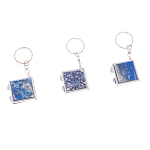 Зеркало брелок складное двухстороннее из натурального камня Лазурит Stone Mirrors варинант исполнения - 8 | Loft Concept в Саратове