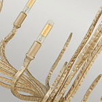 Люстра дизайнерская золотого цвета с 6-ю лампами на изогнутых рожках с текстурной поверхностью Hinkley варинант исполнения - 5 | Loft Concept в Саратове