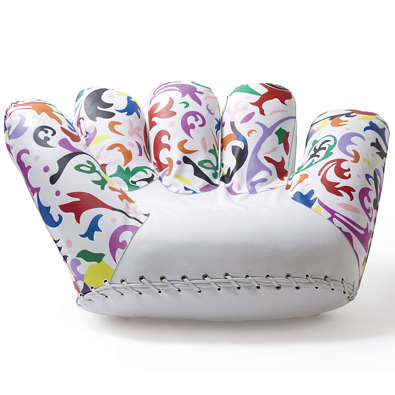 Дизайнерское кресло в форме руки Poltronova Joe Bloom Armchair Белый Мульти Дизайнерское кресло в форме руки Poltronova Joe Bloom Armchair Белый Мульти в Саратове | Loft Concept