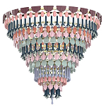 Люстра круглая с декором из разноцветных элементов в виде листьев Changing Seasons варинант исполнения - 2 | Loft Concept в Саратове